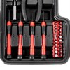 39-Piece Carbon Steel Tool Kit - Precision Screwdrivers, Phillips and Slotted Screwdrivers, Bit Connector,Scissors, Household and Home Repair Tools - 4 of 4
