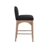 Meridian Furniture,Waldorf Black Boucle Fabric Stool - 4 of 4