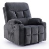 GlasFlength Accent Recliner Chairs, Wide Recliner, Adjustable Single Recliner Chair, for Living Room, Bedroom, Apartment, Gray, 34.3"*36.6"*42.1" - 2 of 4
