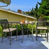 Tangkula 28" Patio Bar Height Table Coffee Table Outdoor Steel Square Bar Table W/ Reinforced Steel Structure - 2 of 4