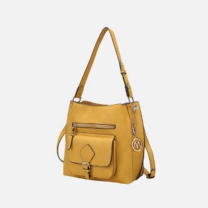MKF Collection Yves Vegan Leather Women’s Hobo Bag by Mia K - Mustard - 1 of 4