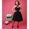 Unique Vintage Women's Criss Cross Halter Rita Flare Dress - 4 of 4