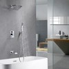 Sumerain Shower System, Shower Faucet Set Complete with Tub Spout, Shower Head and HandHeld, Chrome - image 2 of 4