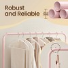 Heavy-Duty Clothes Rack with Dense Mesh Storage Shelf, 25.4mm Metal Garment Rack with Wheels and 2 Brakes Freestanding Clothes Rack - 3 of 4