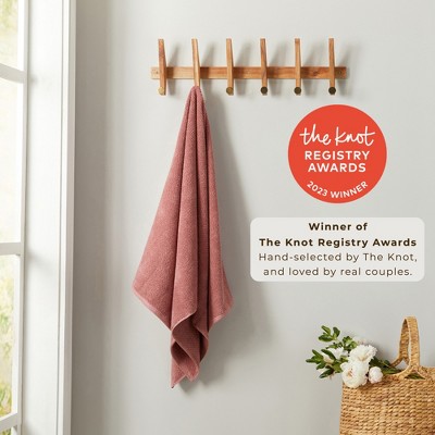 Desert Rose Cotton Textured Bath Towels Set of 4