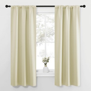NICETOWN Blackout Curtains Rod Pocket Thermal Insulated Privacy Drapes (2 Panels) - 1 of 4