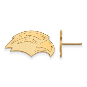 Black Bow Jewelry 14k Yellow Gold Southern Mississippi Golden Eagles NCAA Post Earrings - 1 of 3
