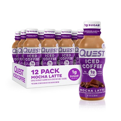 Quest Nutrition Iced Coffee, Mocha Latte - 10 Fl Oz (Pack of 12)