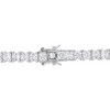 EVERLY JEWELRY |Men's 19 CT TGW Sterling Silver Created White Sapphire Tennis Bracelet - 8.75 in - 4 of 4