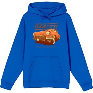 Car Fanatic Vintage Classic Orange Car Adult Long Sleeve Hoodie - 1 of 2