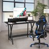 Tangkula Gaming Desk& Massage Gaming Chair Set Gamer Workstation with Headphone Hook - 2 of 4