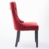 AZL1 Life Concept Accent Chairs Armless 2 Pcs Tufted Velvet Leisure Chair with Rubberwood Legs Modern Vanity for Bedroom, Red, 25.5"*19.7"*37.4" - 4 of 4