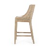 Christopher Knight Home Set of 2 30" Breck Wood and Cane Upholstered Barstools Beige/Natural - image 4 of 4