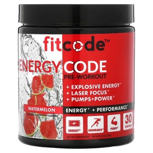fitcode Energy Code, Pre-Workout, Watermelon, 9.8 oz (279 g) - 1 of 2