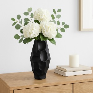 Modern Ceramic Vase with Sculptural Textured Surface - Bold Contemporary Design Ideal for Garden, Patio, or Room Decor - 1 of 4