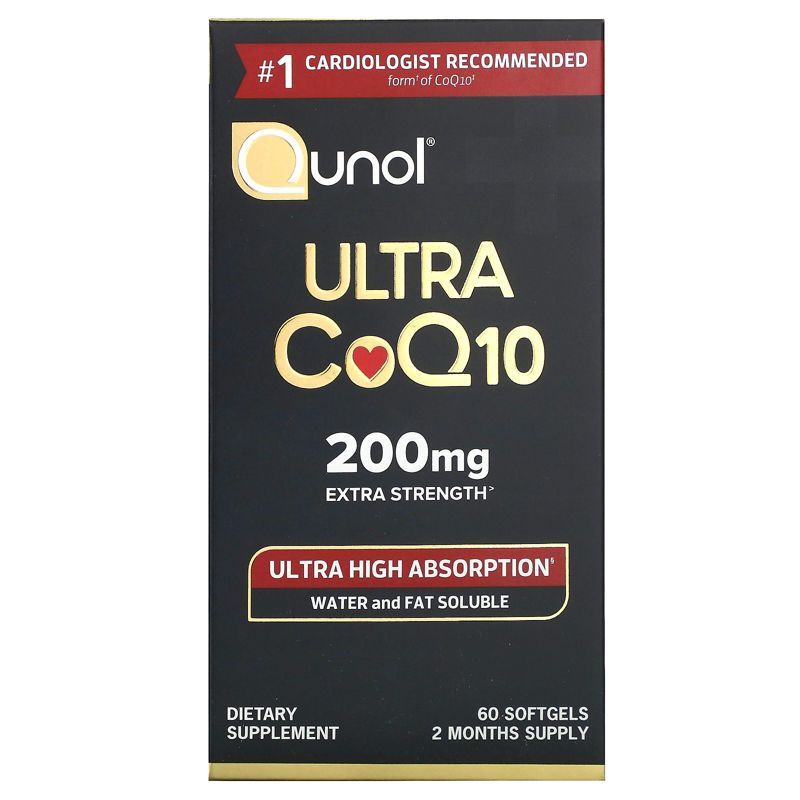 Qunol Ultra CoQ10, Extra Strength, 200 mg, 60 Softgels, 1 of 4