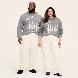 Adult Mid-Rise Straight Leg Slouchy Cargo Pants - Woolrich x Target Cream - 1 of 4