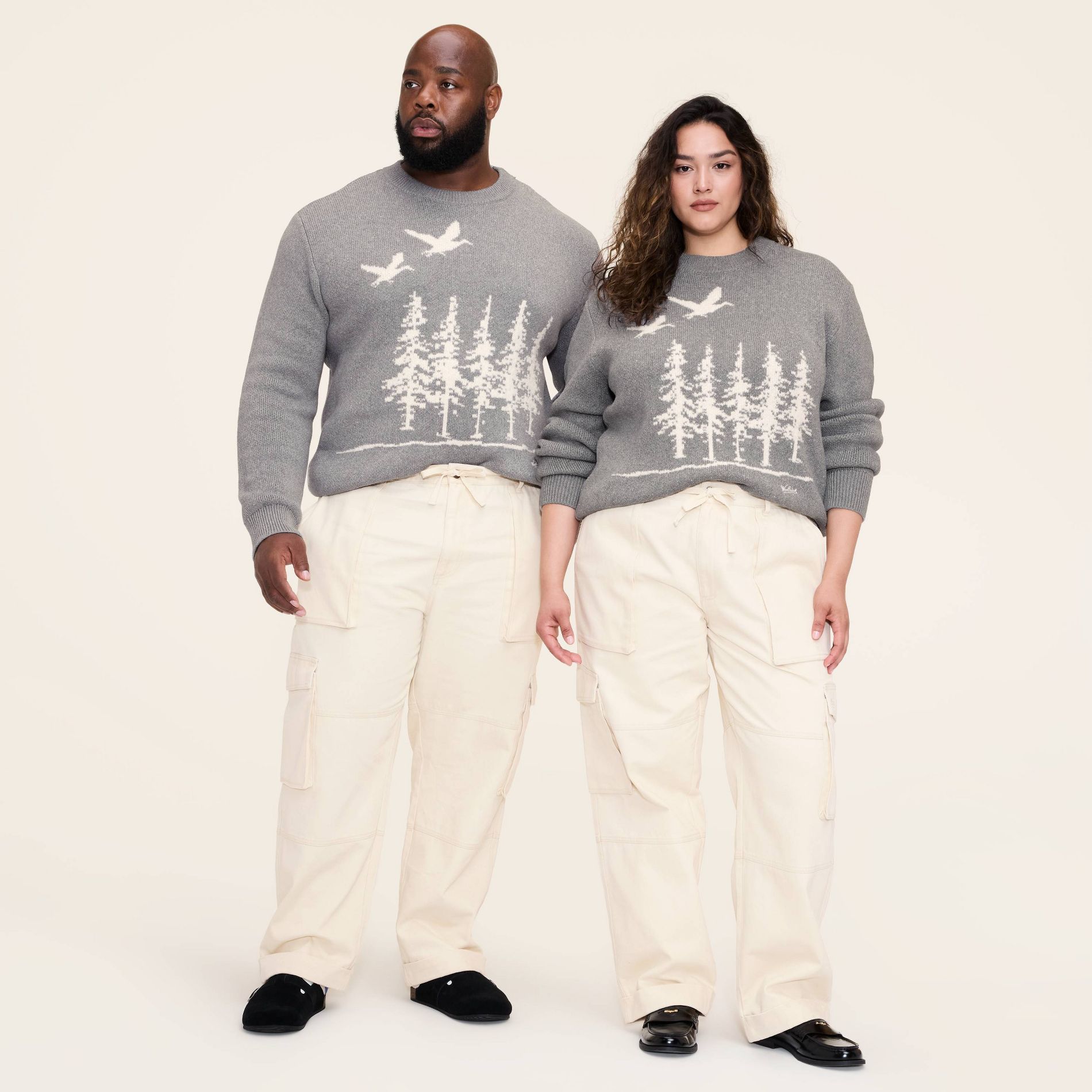 Adult Big & Tall Mid-Rise Straight Leg Slouchy Cargo Pants - Woolrich x Target Cream 5XLT