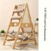 SEVOBAL 6-in-1 Deluxe Cat Tree Tower with Multi-Level House Climbing Net Real Branch Wood Design Floor to Ceiling Cat Tree, Brown, 10.52"*5"*23.52" - 3 of 4