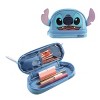 Lilo & Stitch Stitch Head Blue Glitter 6” Cosmetic Pouch - 2 of 4