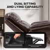 COMHOMA Swivel Rocker Recliner Chair with Heat and Massage, PU Leather Rocking Sofa Home Recliner for Living Room Home Theater Office - 2 of 4