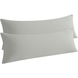 2 Pack Brushed Microfiber Body Pillowcases, Super Soft Body Pillow Cover with Envelope Closure - NTBAY - 1 of 4