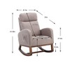 CAVINAS Linen Fabric Glider Rocking Chair with High Backrest,Modern Upholstered Rocking Chairs,Nursery Accent Chair for Bedroom - 3 of 4