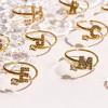EVRY JEWELS WATERPROOF Gold or Silver Plated Sparkle Initial Wrap Ring - 2 of 2