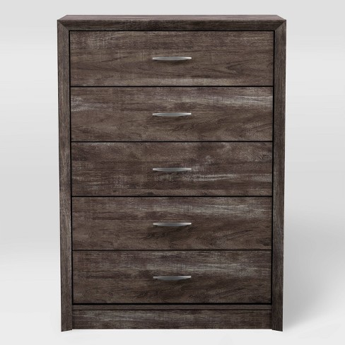 5 Drawer Dresser Black - Prepac : Target