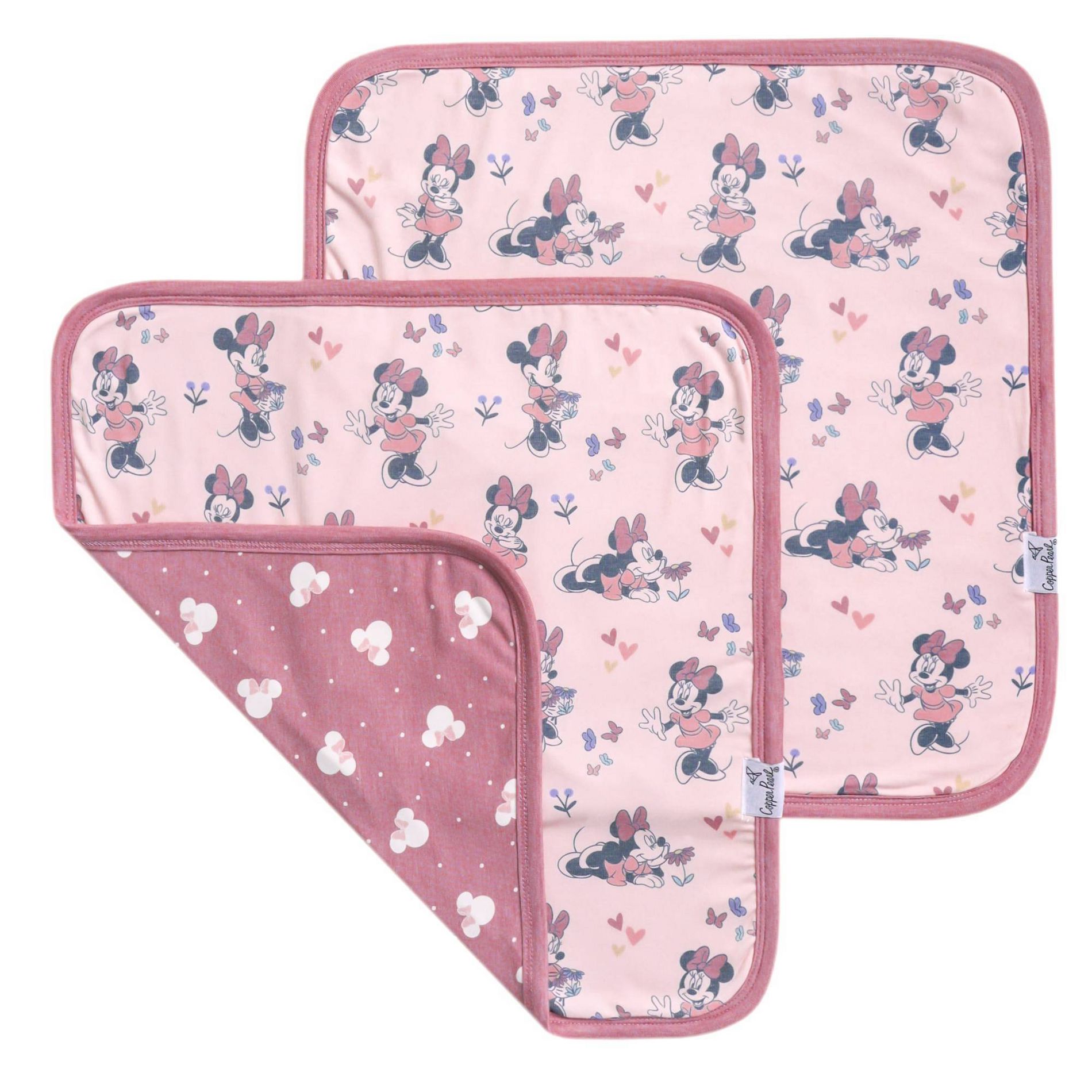 Copper Pearl 3-Layer Security Blanket Set - 2pk - Minnie Mouse