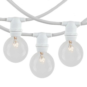 Novelty Lights 100 Feet Heavy Duty Light Strings and Sets with 100 In-Line E12 Sockets, White Wire PVC Stringer, 12" Spacing, Non-Connectable - 1 of 4