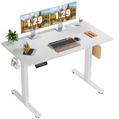 DOMETOUR Height Adjustable Electric Standing Desk, Sit Stand Up Down Computer Table, Ergonomic Memory Desktop Workstation