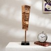 Set of 2 Modern Abstract Aluminum Sculptures with Black Base-22.5" & 21" H - 2 of 4