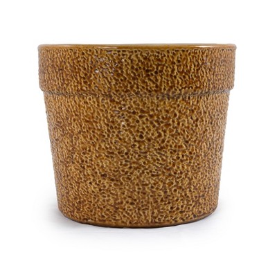 SpassWay 15" Dia Outdoor Indoor Ceramic Planter Pot Decorative Planter with Drainage Hole Patio Flower Pot