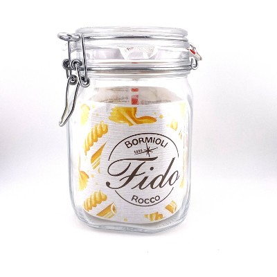 Bormioli Rocco Clear Glass 33.75oz Airtight Storage Jar