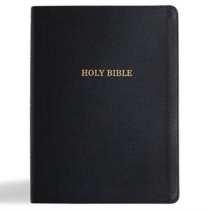 KJV Study Bible, Large Print Edition, Black Leathertouch - by  Holman Bible Publishers (Leather Bound) - 1 of 1