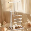 Adjustable Metal Jewelry Stand, Up to 17.5" Tall Display Organizer for Necklaces, Bracelets, Earrings & Rings, White - 3 of 4