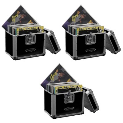 Odyssey 12 Inch LP Vinyl Records Stacking Utility Krom Transport Case (3 Pack)