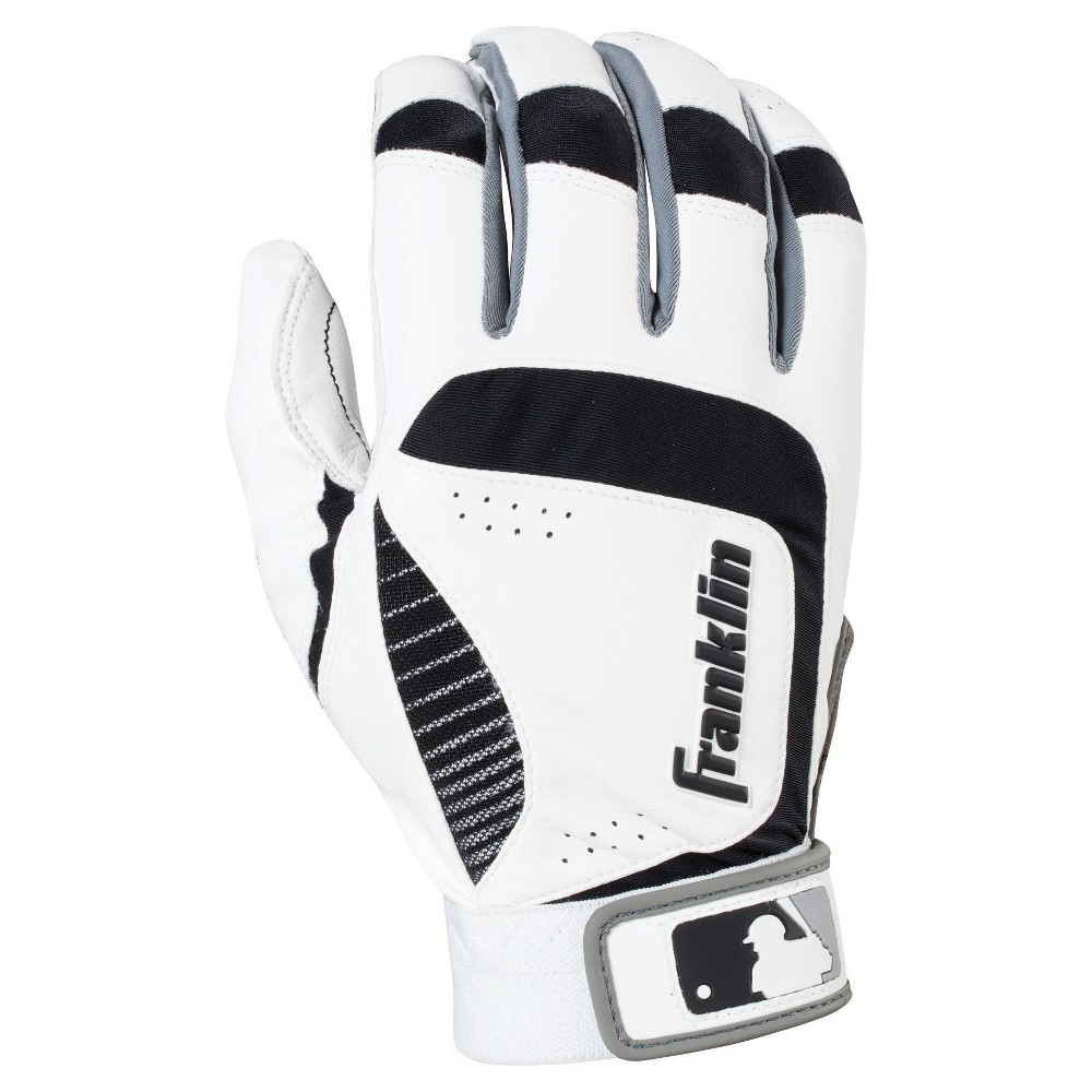 Franklin Sports Shok-Sorb Neo Adult Batting Glove - White/Black (L)