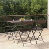 vidaXL 4pcs Foldable Patio Bistro Chairs - Made with Brown PE Rattan and Immovable Steel Frame - Convenient - 2 of 4