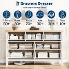 Fluted Dresser for Bedroom with 7 Drawers,Modern Chest of Drawers,Wooden Dresser TV Stand,Closet Clothes Storage Organizer for Living Room,Hallway - 4 of 4