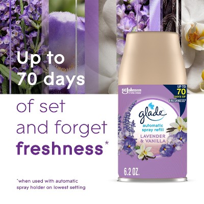 Glade Automatic Air Freshener Room Spray Scent Refills - Lavender & Vanilla - 6.2oz/2ct - Thumbnail 4