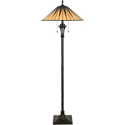 Quoizel Gotham 62" Tiffany-Style Art Glass Floor Lamp