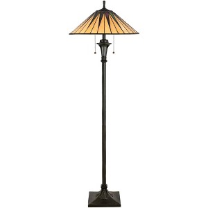 Quoizel Gotham 62" Tiffany-Style Art Glass Floor Lamp - 1 of 4