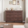 homfan 6 Dresser for Bedroom, 47" Wide Drawer Dresser with Storage Freestanding, Wooden Closet Storage Chest for Living Room, Bedroom, Entryway - 2 of 4