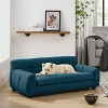 ORRD Orthopedic Dog Sofa with Backrest, Luxury Pet Couch for Medium Large Dogs, Washable Linen Fabric Pet Bed, Blue - 2 of 4