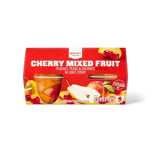 Cherry Mixed Fruit Cups 4ct - Market Pantry™ : Target