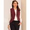 INSPIRE CHIC Women's Lapel Collar Dressy Versatile Racerback Waistcoat Suit Vest - 3 of 4