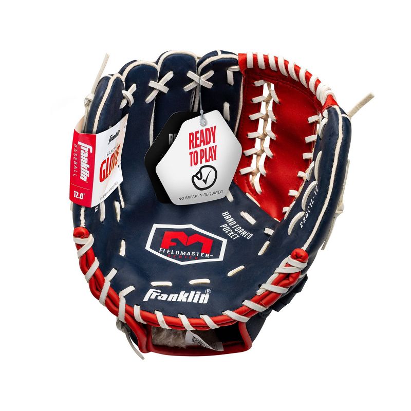 Franklin Sports Field Master USA Series 12.0&#34; Baseball Glove - Left Handed Thrower Blue/Red, 3 of 4