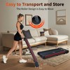 SEVOBAL Home Gyms Incline Walking 10 Degree Pad Treadmill, Portable Compact Under Desk, Suitable for Home Office, Upright Stand, Red, 49.6"*22.8"*5.5" - 3 of 4